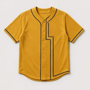Baseball Jersey Golden Inning Design for Unisex Social Game Days Featuring Contrast Edging
