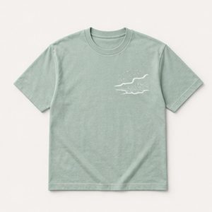 Graphic T Shirt Coastline Drift Design for Unisex Off Duty Weekends Featuring Shoreline Artwork