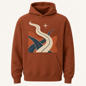 Graphic Hoodie Quiet Axis Design for Unisex Minimal Daily Wear Featuring Geometric Artwork